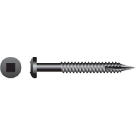 Strong-Point Strong-Point XQ5C 6-9 x 1.25 in. Face Framing No.7 Square Drive Pan Head Screws Coarse Thread Black Oxide Coated Box of 8 000 XQ5C